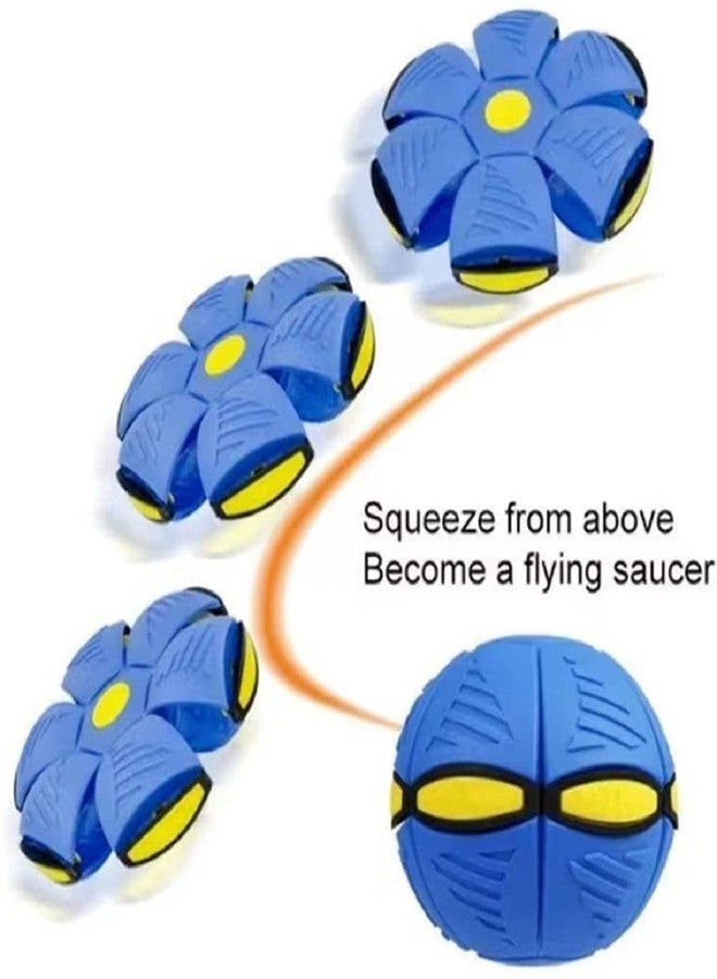 NIYANETAIL كرة NIYANETAIL UFO، لعبة طبق طائر تفاعلية، كرة تدريب الحيوانات الأليفة، لعبة سحرية خارجية مع إضاءة فائقة، لعبة عائلية ممتعة، كرة قدم هوائية مقاومة للصدمات للأطفال (أزرق) - Image 3